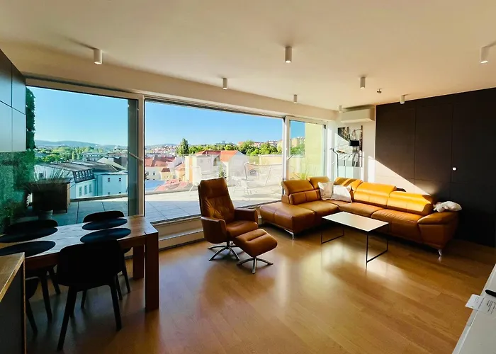 Brno City Center Apartment With Parking And A Big Terrace